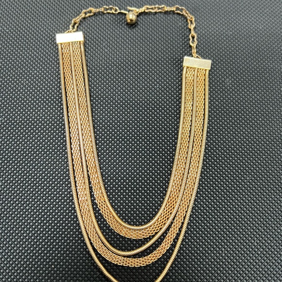 Gold color multiple chains necklace - Picture 3 of 3
